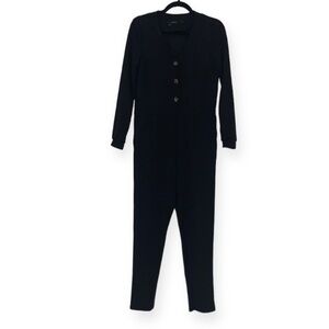 VERO MODA Black long sleeves button down evening jumpsuit size Small